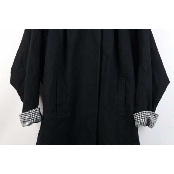 Vintage 80s 90s Streetwear Womens Medium Dolman Sleeve Wool Overcoat Jacket USA - Picture 3 of 15